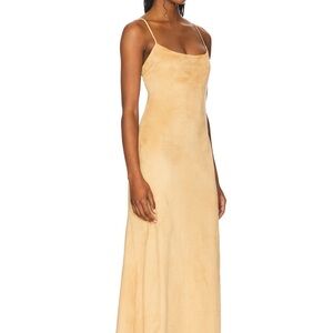 Bardot Camel-Beige Maxi/Midi  Dress with Spaghetti Straps